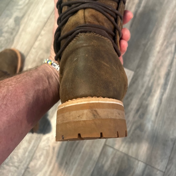 HARLEY-DAVIDSON Brown Leather Dorland Zip Motorcycle Full Back-Lace Up Boots 9.5 - Picture 15 of 16